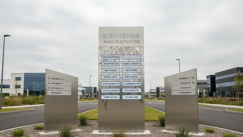 La zone industrielle bien signalée